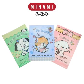 MINAMI (มินามิ) แฟ้มซองเอกสาร ขนาด A4 ตรามินามิ  MI-15  คละลาย คละสี บรรจุ 3 เล่ม / 1แพ็ค จำนวน 1 แพ็ค