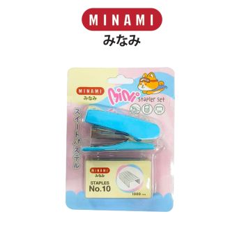 MINAMI (มินามิ) ชุดเครื่องเย็บมินิ+ลวดเย็บ NO.10  คละสี จำนวน 1 แพ็ค