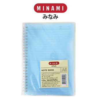 MINAMI (มินามิ)สมุดโน๊ต  ขนาดA5 พาสเทล ริมลวด จำนวน 1 เล่ม/คละสี