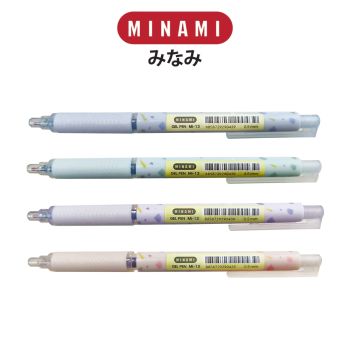 MINAMI (มินามิ) ปากกาหมึกเจล 0.5 mm. MI-13 ตรามินามิ คละสี จำนวน 1 ด้าม