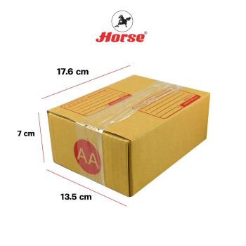 กล่องพัสดุ/กล่องไปรณีย์/กล่องกระดาษ/กล่องบรรจุภัณฑ์ เบอร์ AA ตราม้า Horse จำนวน 10ใบ/แพ็ค จำนวน 1 แพ็ค