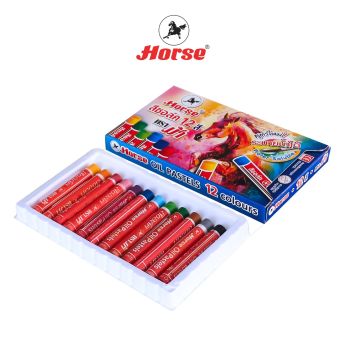 HORSE (ตราม้า) สีชอล์ค ตราม้า ชุด 12 สี กล่องกระดาษ  จำนวน 1 กล่อง