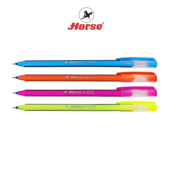 HORSE ตราม้า ปากกาลูกลื่น 0.7 mm.H-615 หมึกน้ำเงิน จำนวน 1 ด้าม/คละสี