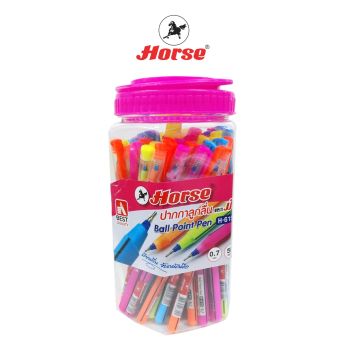 HORSE ตราม้า ปากกาลูกลื่น 0.7 mm.H-615 หมึกน้ำเงิน(1x50)