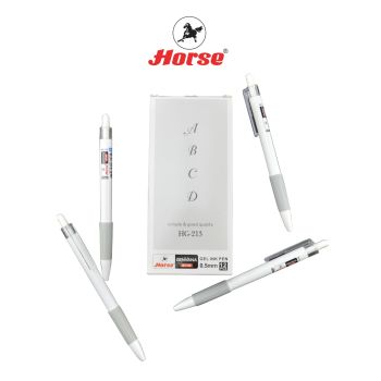 HORSE ตราม้า ปากกาเจล 0.5mm Gel ink pan รุ่น HG-213 จำนวน 12 ด้าม/กล่อง