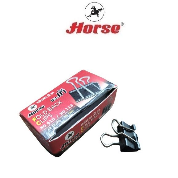 HORSEตราม้าคลิปหนีบกระดาษ 12ตัว/กล่อง 15มม. NO.113