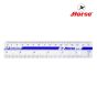 HORSEตราม้า ไม้บรรทัดพลาสติก รุ่น H-06 ขนาด 6 นิ้ว - คละสี (บรรจุ 12 อัน/แพ็ค)