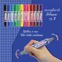 HORSE ตราม้า ชุดปากกาเคมี 2หัว TWIN-PEN - 12สี (1x1) กล่อง