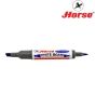 HORSE ตราม้า ปากกาไวท์บอร์ด 2 หัว สีเดียว จำนวน 1 ด้าม - สีดำ