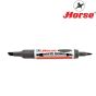 HORSE ตราม้า ปากกาไวท์บอร์ด 2 หัว สีเดียว จำนวน 1 ด้าม - สีดำ