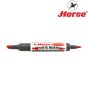 HORSE ตราม้า ปากกาไวท์บอร์ด 2 หัว สีเดียว จำนวน 1 ด้าม - สีดำ