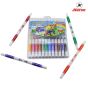 Horse ตราม้า ปากกาสีน้ำ 2หัว สีเดียว ชุด 12 สี H-220 จำนวน 1 ชุด