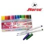 Horse ตราม้า ปากกาสีน้ำ ด้ามลาลริ้ว SIGNING PEN H-110 ชุด 24 สี จำนวน 1 ชุด