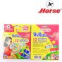 Horse ตราม้า สีเทียน ขนาดแท่งกลาง 12 สี จำนวน 1 กล่อง