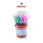 HORSE (ตราม้า) ปากกาลูกลื่น แบบปลอก 0.5 มม. H-07 สีพลาสเทล  ตราม้า หมึกน้ำเงิน บรรจุ 50 ด้าม/กระป๋อง จำนวน 1 กระป๋อง