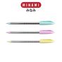 MINAMI (มินามิ) ปากกาลูกลื่น แบบปลอก สีพาสเทล 0.5 มม. MI-07  ตรามินามิ หมึกน้ำเงิน บรรจุ 3 ด้าม จำนวน 1 แพ็ค
