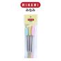 MINAMI (มินามิ) ปากกาลูกลื่น แบบปลอก สีพาสเทล 0.5 มม. MI-07  ตรามินามิ หมึกน้ำเงิน บรรจุ 3 ด้าม จำนวน 1 แพ็ค