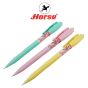 HORSE (ตราม้า) ปากกาลูกลื่น แบบกด 0.7 มม. ตราม้า H-16 สีพลาสเทล  จำนวน 1 ด้าม