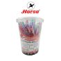 HORSE (ตราม้า) ปากกาลูกลื่น แบบกด 0.7 มม. ตราม้า H-16 สีพลาสเทล บรรจุ 48 ด้าม จำนวน 1 กระป๋อง