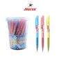 Horse (ตราม้า) ปากกาลูกลื่น 2 หัว 2 สี แบบกด ตราม้า H-002 0.7 mm. ด้ามสี หวาน บรรจุ 48 ด้าม/กระป๋อง จำนวน 1 กระป๋อง