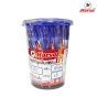 Horse(ตราม้า) ปากกาลูกลื่น กด ตราม้า 0.7 mm. H-801 ด้ามใส มี3สี บรรจุ 48 ด้าม/กระป๋อง จำนวน 1 กระป๋อง - หมึกแดง