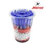 Horse (ตราม้า) ปากกาลูกลื่น แบบกด  0.7 mm.  ตราม้า H-901 ด้ามใส  บรรจุ 48 ด้าม/กระป๋อง จำนวน 1 กระป๋อง - หมึกดำ