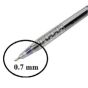 Horse (ตราม้า) ปากกาลูกลื่น แบบกด  0.7 mm.  ตราม้า H-901 ด้ามใส  บรรจุ 48 ด้าม/กระป๋อง จำนวน 1 กระป๋อง - หมึกดำ