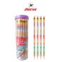 HORSE ( ตราม้า )ดินสอดำ HB ตราม้า H-100 ลายสีพาสเทล บรรจุ 50 แท่ง / กระป๋อง จำนวน 1 กระป๋อง