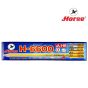 Horse ตราม้า ดินสอดำ HB แท่งกลม สีทอง มียางลบ H-6600 บรรจุ 12 แท่ง/กล่อง จำนวน 1 กล่อง