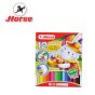 HORSE (ตราม้า) สีไม้ ดินสอสีไม้ แท่งสั้น พร้อมกบเหลา ตราม้า 12 สี  H-500 จำนวน 1 กล่ิง