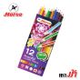 HORSE (ตราม้า) ดินสอสีไม้ยาว 12สี รุ่น Brilliant Colors จำนวน 1 กล่อง