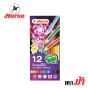 HORSE (ตราม้า) ดินสอสีไม้ยาว 12สี รุ่น Brilliant Colors จำนวน 1 กล่อง