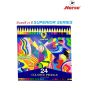 Horse ตราม้า ดินสอสีไม้ยาว 24 สี NEW SUPERIOR SERIES HG-24 จำนวน 1 กล่อง