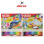 HORSE (ตราม้า ) สีไม้ ดินสอสีไม้ยา ว ตราม้า  24สี + กบเหลา กล่องแดง จำนวน 1 กล่อง