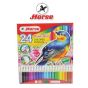 HORSE (ตราม้า ) สีไม้ ดินสอสีไม้ยา ว ตราม้า  24สี + กบเหลา กล่องแดง จำนวน 1 กล่อง