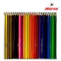 HORSE ดินสอสีไม้ ยาว 24สี ตราม้า กล่องเหล็ก สีแดง