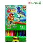 NANMEE ตรานานมี ดินสอสีไม้สั้น 12 สี+ฟรีกบเหลา NM 600/12