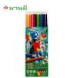 NANMEE ตรานานมี ดินสอสีไม้ยาว 12 สี+ฟรีกบเหลา NM 2003/12