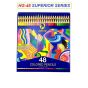Horse ตราม้า ดินสอสีไม้ยาว 48 สี NEW SUPERIOR SERIES ( สีพิเศษ)HG-48 ตราม้า จำนวน 1 กล่อง