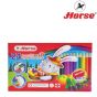 HORSE ตราม้า ดินสอสีไม้สั้น 24 สี+กบเหลา กล่องแดง จำนวน 1 กล่อง