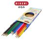 MINAMI (มินามิ) ดินสอสี สีไม้ยาว 12 สี แท่งเหลี่ยม ตรามินามิ กล่องกระดาษ จำนวน 1 กล่อง