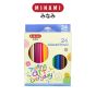 MINAMI (ตรามินามิ) ดินสอสี สีไม้ยาว 24 สี แท่งเหลี่ยม ตรามินามิ กล่องกระดาษ จำนวน 1 กล่อง