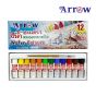 Arrow (แอโรว์) สีน้ำ หลอดพลาสติก 7.5 cc. แอโรว์ ชุด 12 สี จำนวน 1 กล่อง