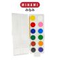 MINAMI (มินามิ) สีน้ำก้อน กล่องพลาสติก ชุด 12 สี จำนวน 1 กล่อง