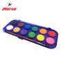 HORSE (ตราม้า) สีน้ำ ชุด12สี ชนิดก้อน กล่องพลาสติก H-300 ตราม้า จำนวน 1 กล่อง