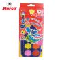 HORSE (ตราม้า) สีน้ำ ชุด12สี ชนิดก้อน กล่องพลาสติก H-400 ตราม้า จำนวน 1 กล่อง