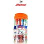 HORSE ตราม้า ปากกาลูกลื่นแบบปลอก 0.7 mm. H-614 BALL POINT PEN คละสี จำนวน 1 กระป๋อง - จำนวน 50 ด้าม