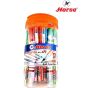 HORSE ตราม้า ปากกาลูกลื่นแบบปลอก 0.7 mm. H-614 BALL POINT PEN คละสี จำนวน 1 กระป๋อง - จำนวน 50 ด้าม