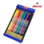 HORSE (ตราม้า) สีแท่ง ยาว WOODLESS  ไส้สีจัมโบ้ 12 สี H-2020 + กบเหลา ตราม้า  1 กล่อง