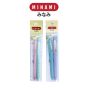 MINAMI (มินามิ) ปากกาลูกลื่น 0.5 mm. MI-03 สีพาสเทล ตรามินามิ แพ็ค 2 ด้าม  หมึกน้ำเงิน จำนวน 1 แพ็ค